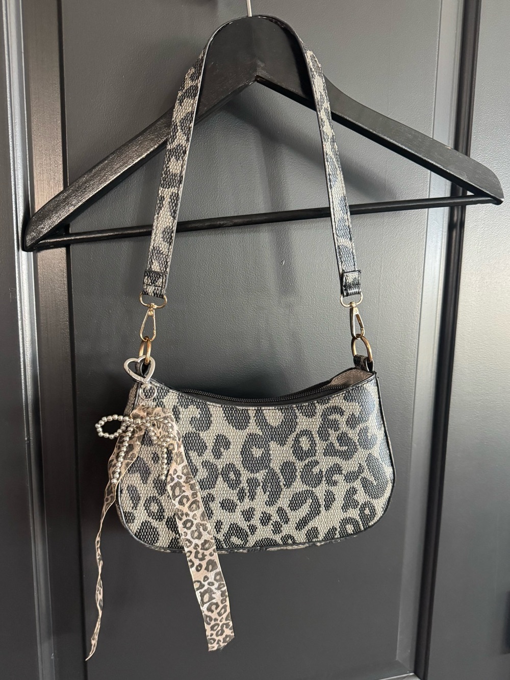 Cheetah purse WITH Bow Charm